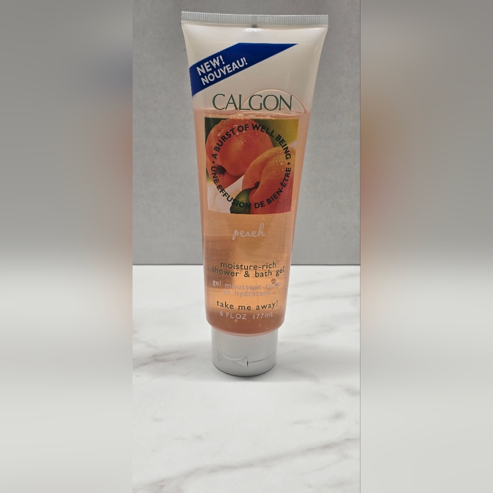 Calgon Peach Shower & Bath Gel 6 oz Discontinued Y2K Vintage